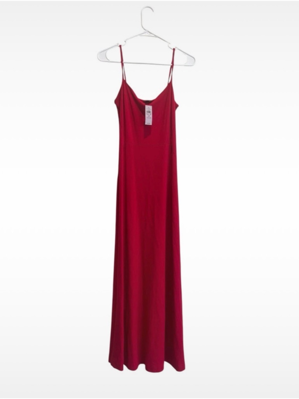 Ann Taylor Red Spaghetti-Strap Maxi Slip Dress